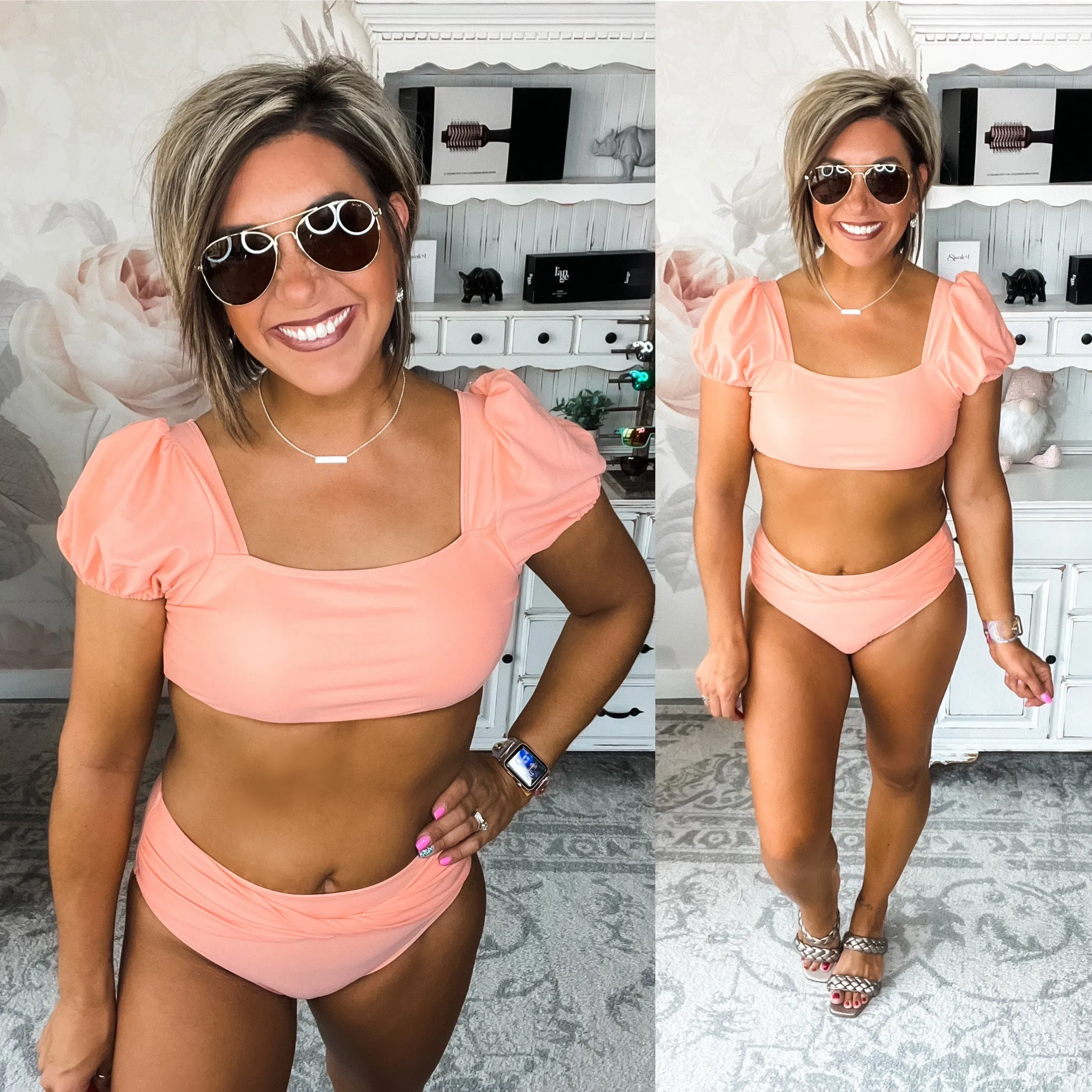 Day at the Pool Swimsuit - Peach