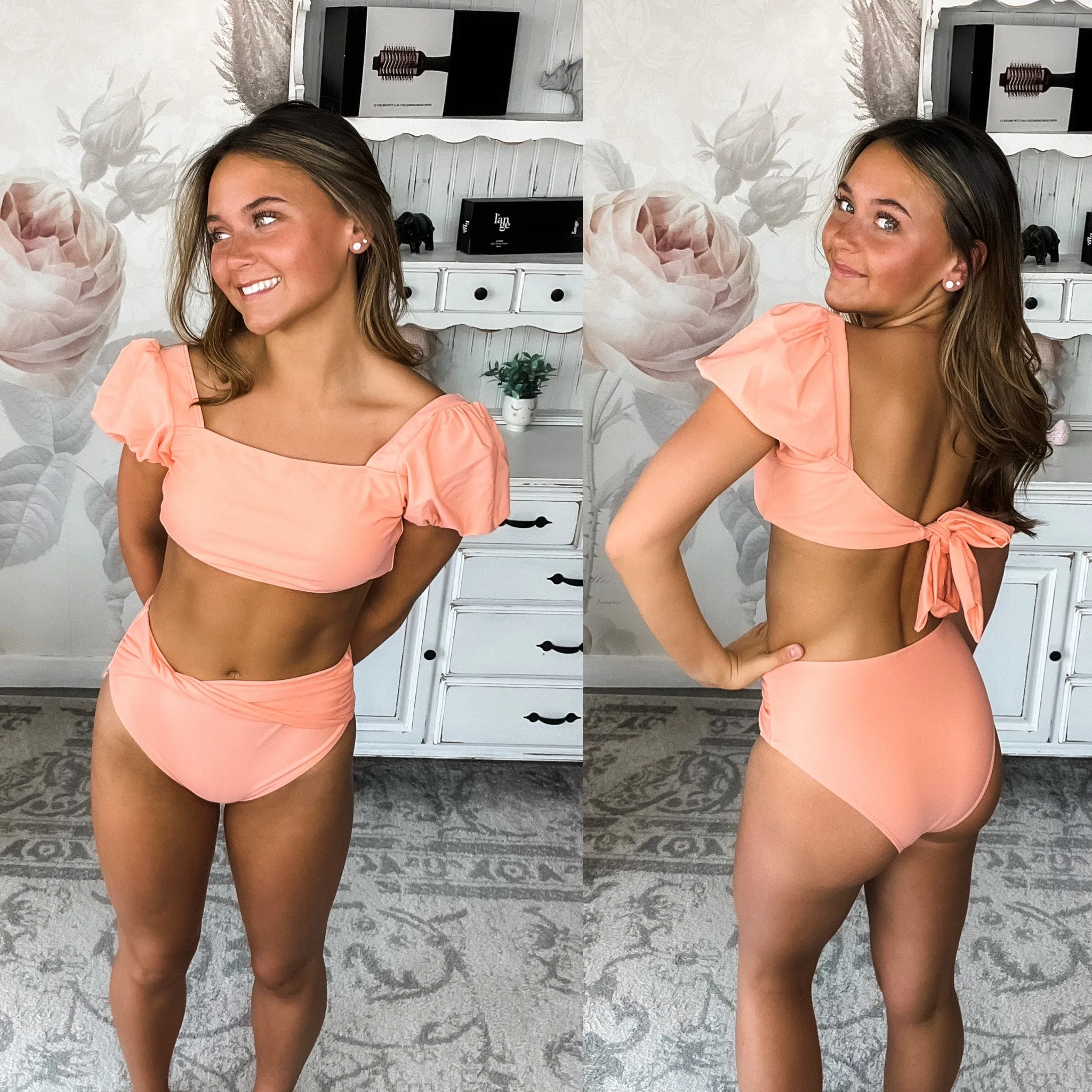 Day at the Pool Swimsuit - Peach