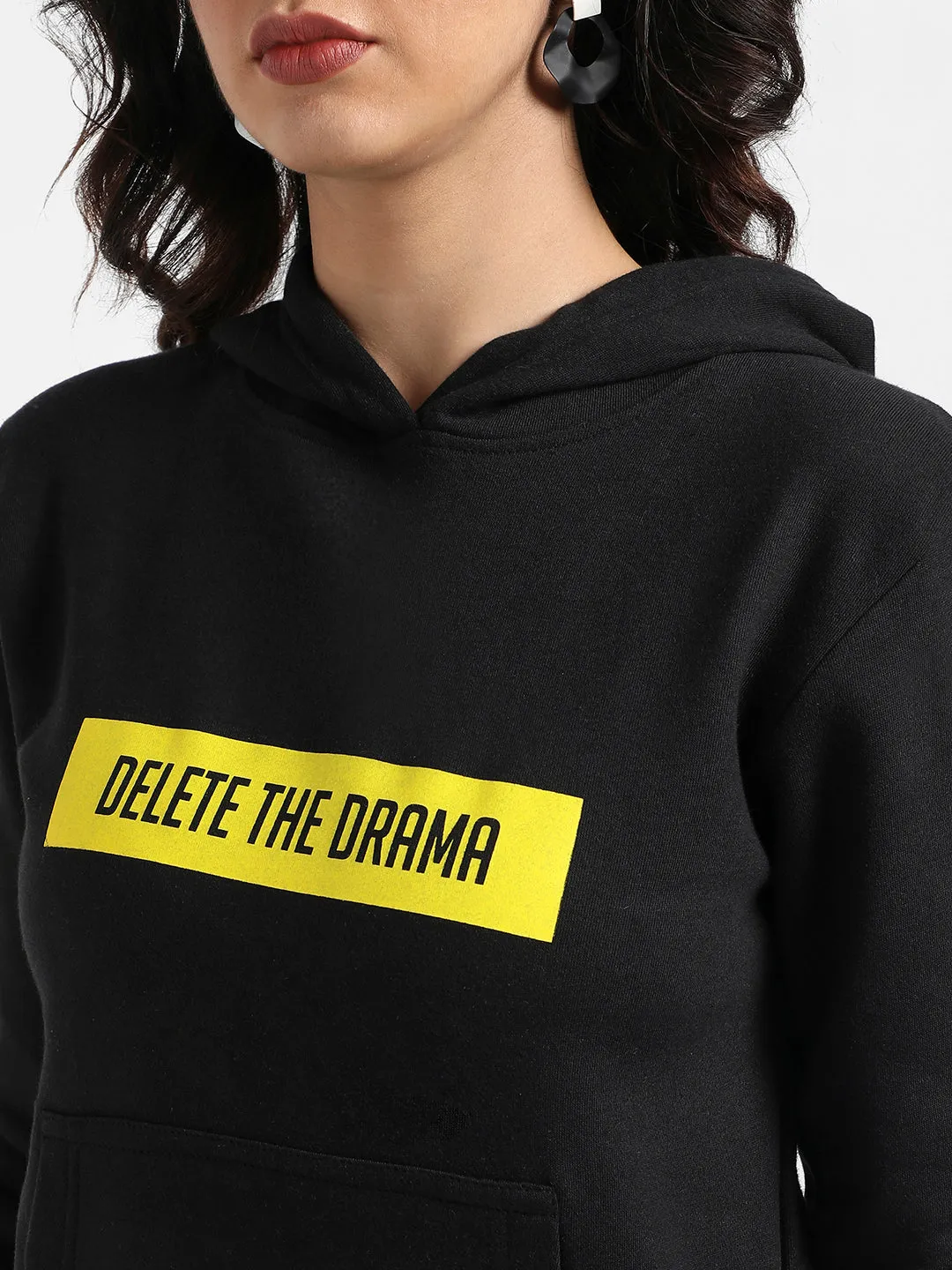 Delete The Drama Hoodie With Kangaroo Pockets