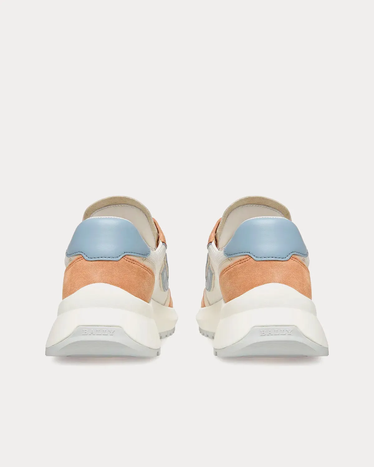 Demmy Leather & Fabric Peach / Bone / White Low Top Sneakers
