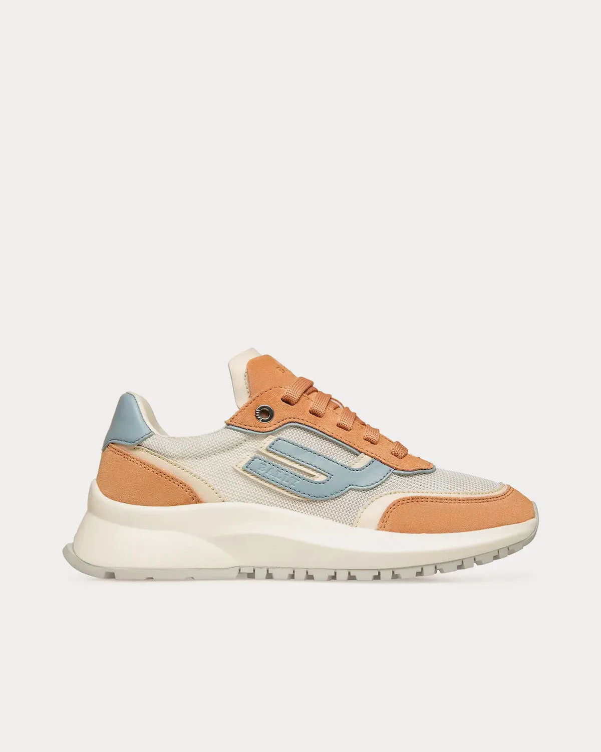 Demmy Leather & Fabric Peach / Bone / White Low Top Sneakers