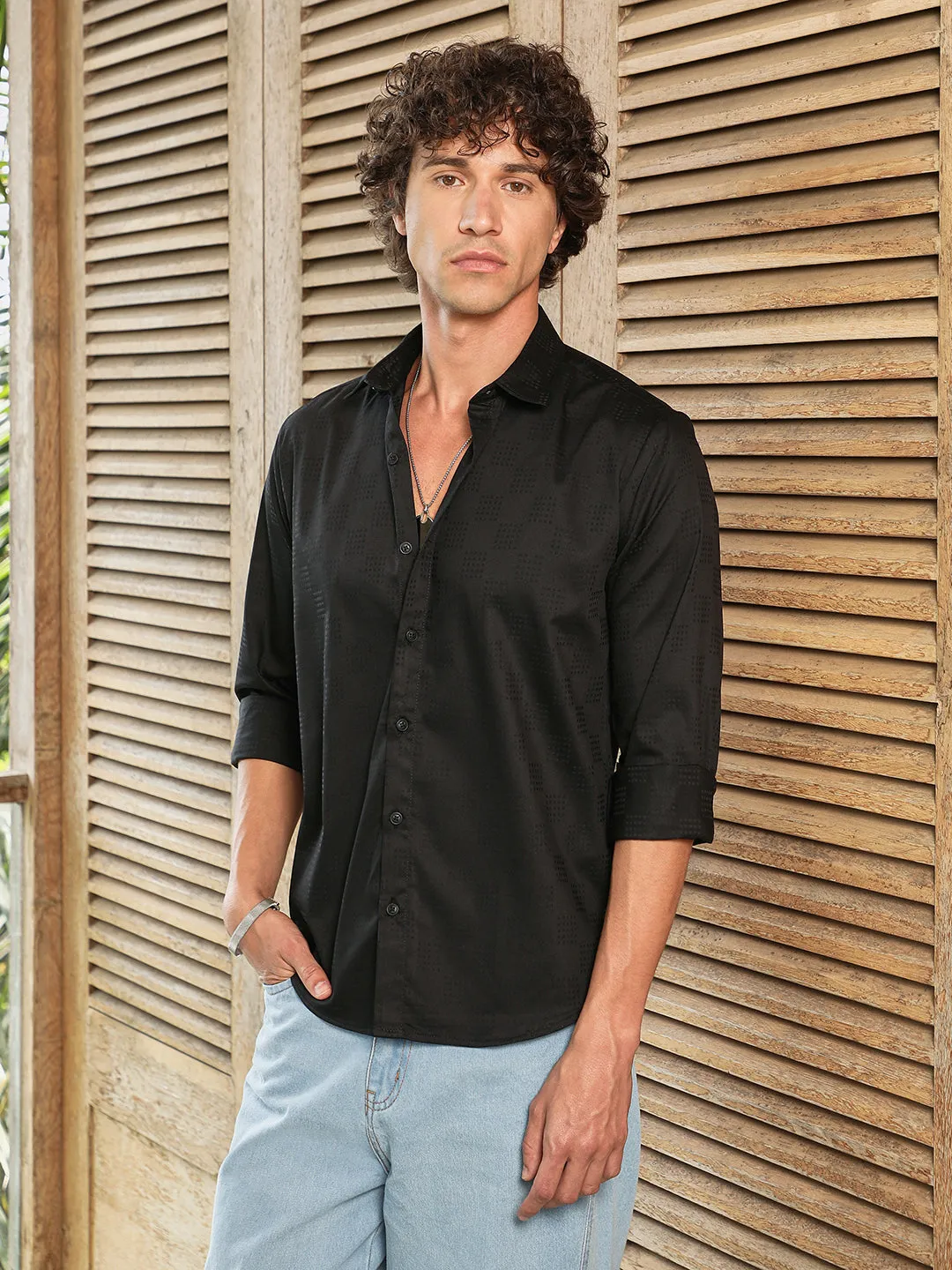 Dotted-Cuboid Shirt