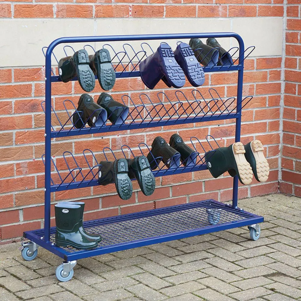Double Sided Metal Wellie Rack L110 x W40 x H100cm