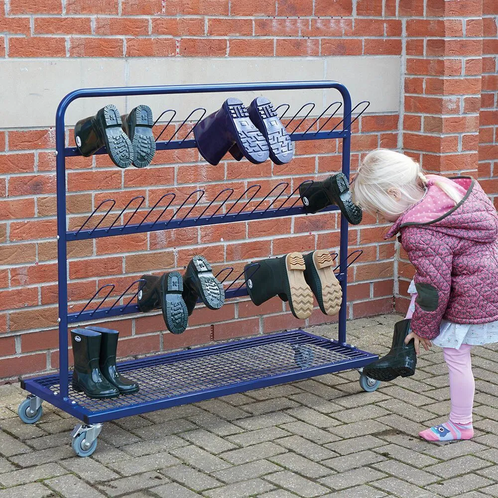 Double Sided Metal Wellie Rack L110 x W40 x H100cm