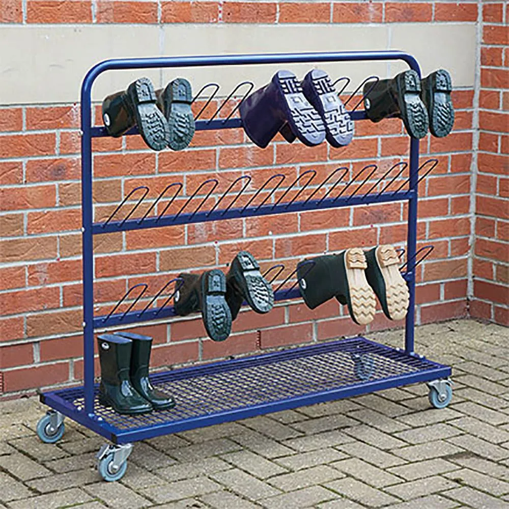 Double Sided Metal Wellie Rack L110 x W40 x H100cm