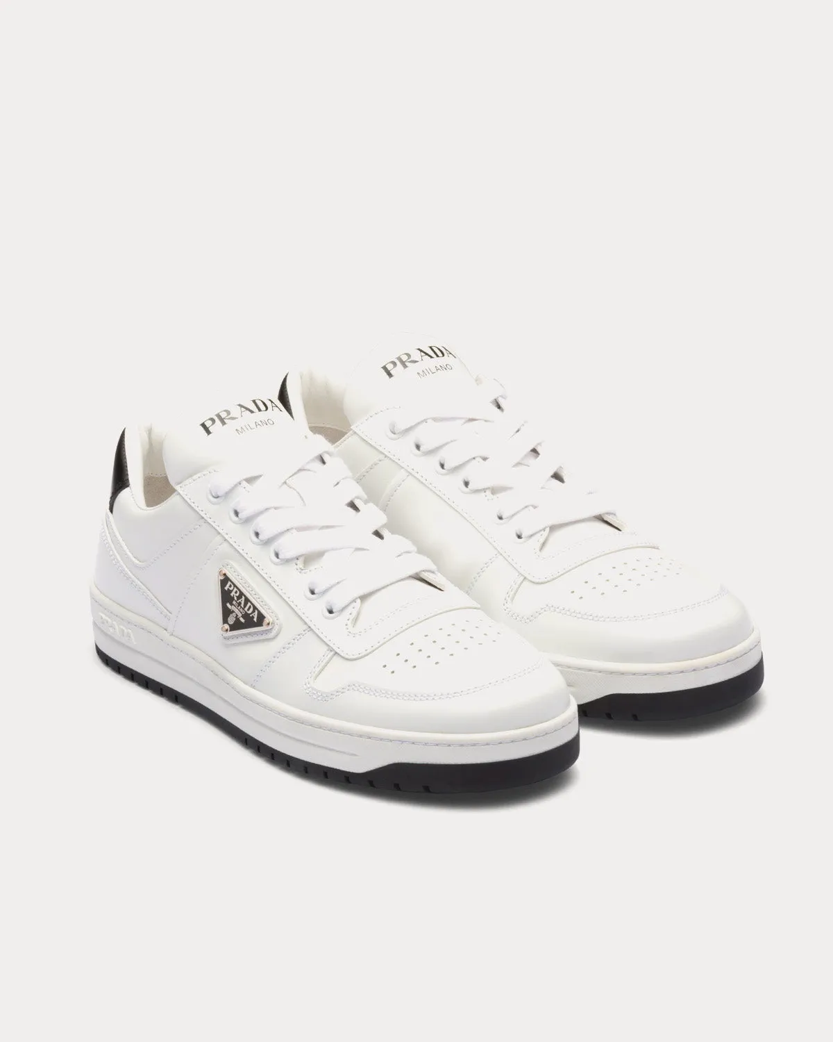 Downtown Perforated Leather White / Black Low Top sneakers
