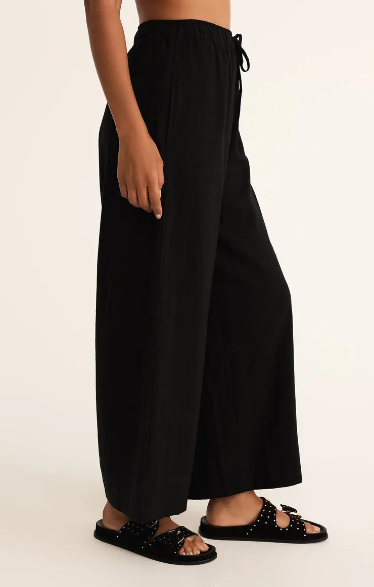 Easton Textured Linen Elastic Waistband  Pant