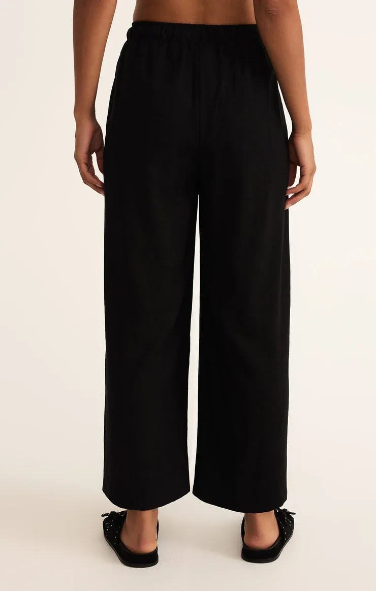 Easton Textured Linen Elastic Waistband  Pant