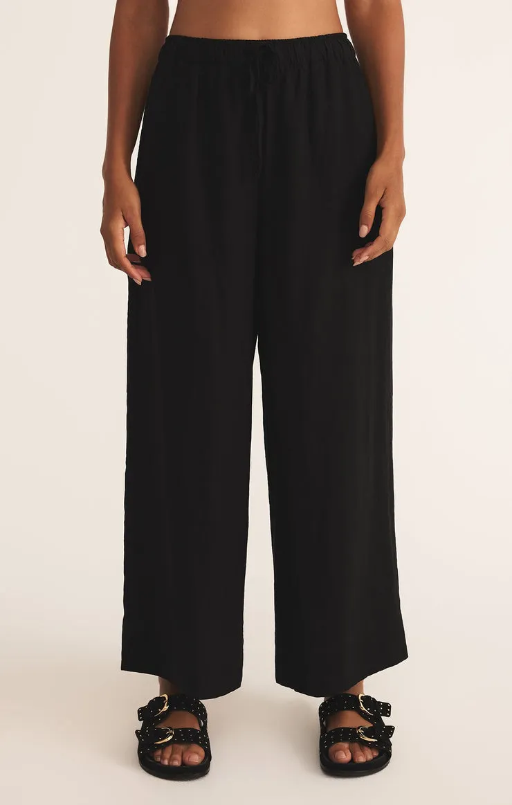 Easton Textured Linen Elastic Waistband  Pant