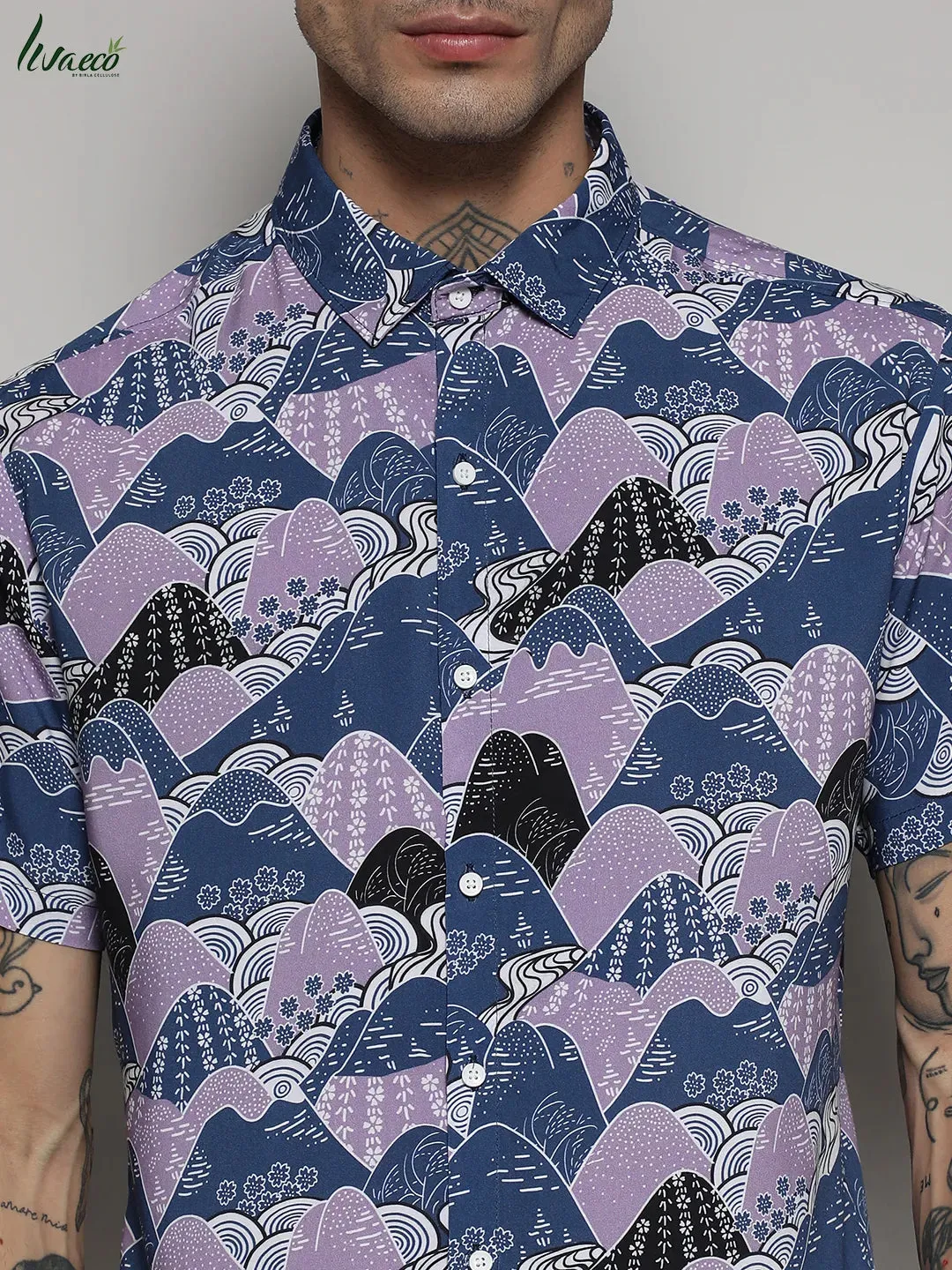 Ecoliva Contrast Landscape Shirt