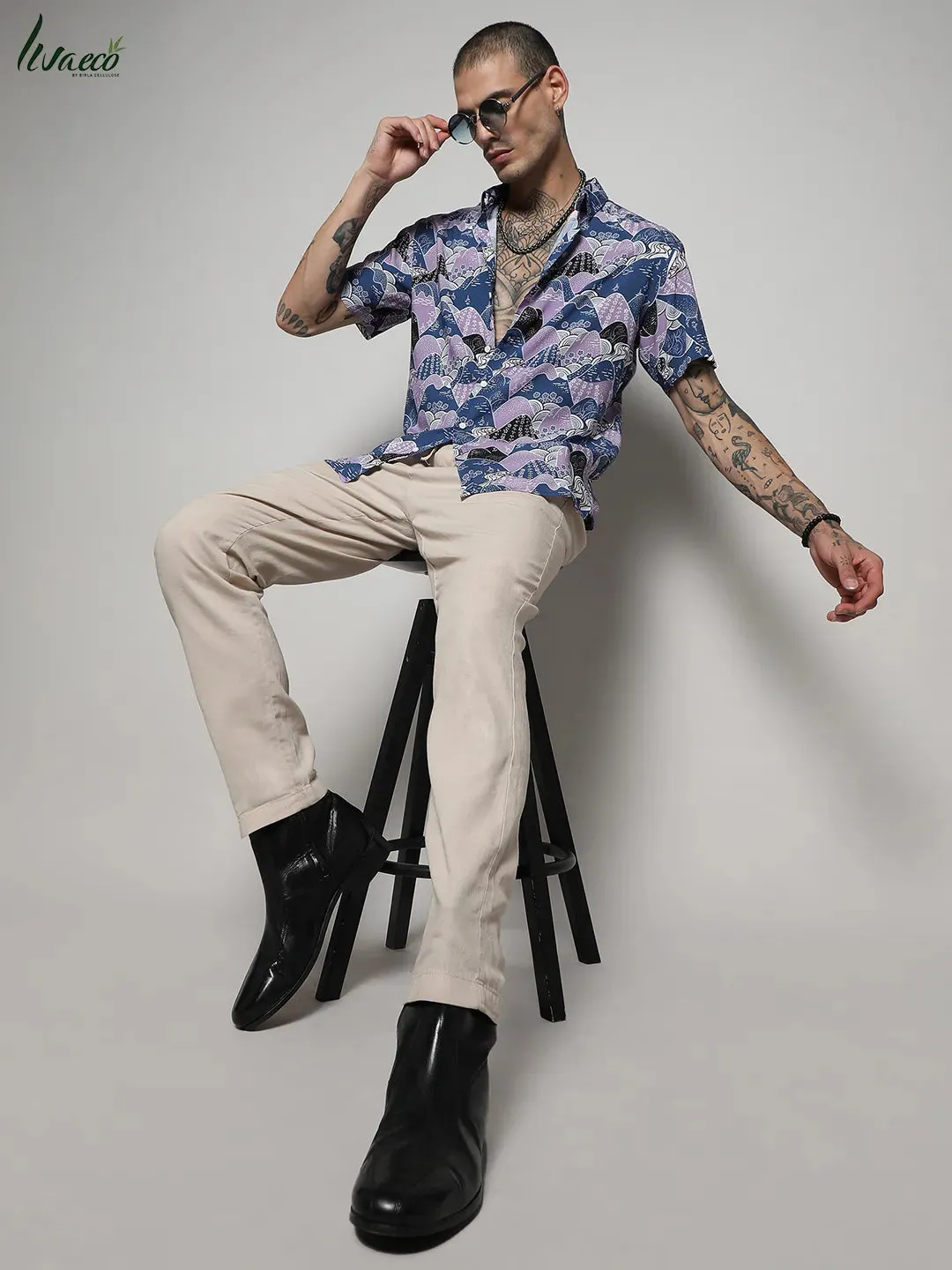 Ecoliva Contrast Landscape Shirt