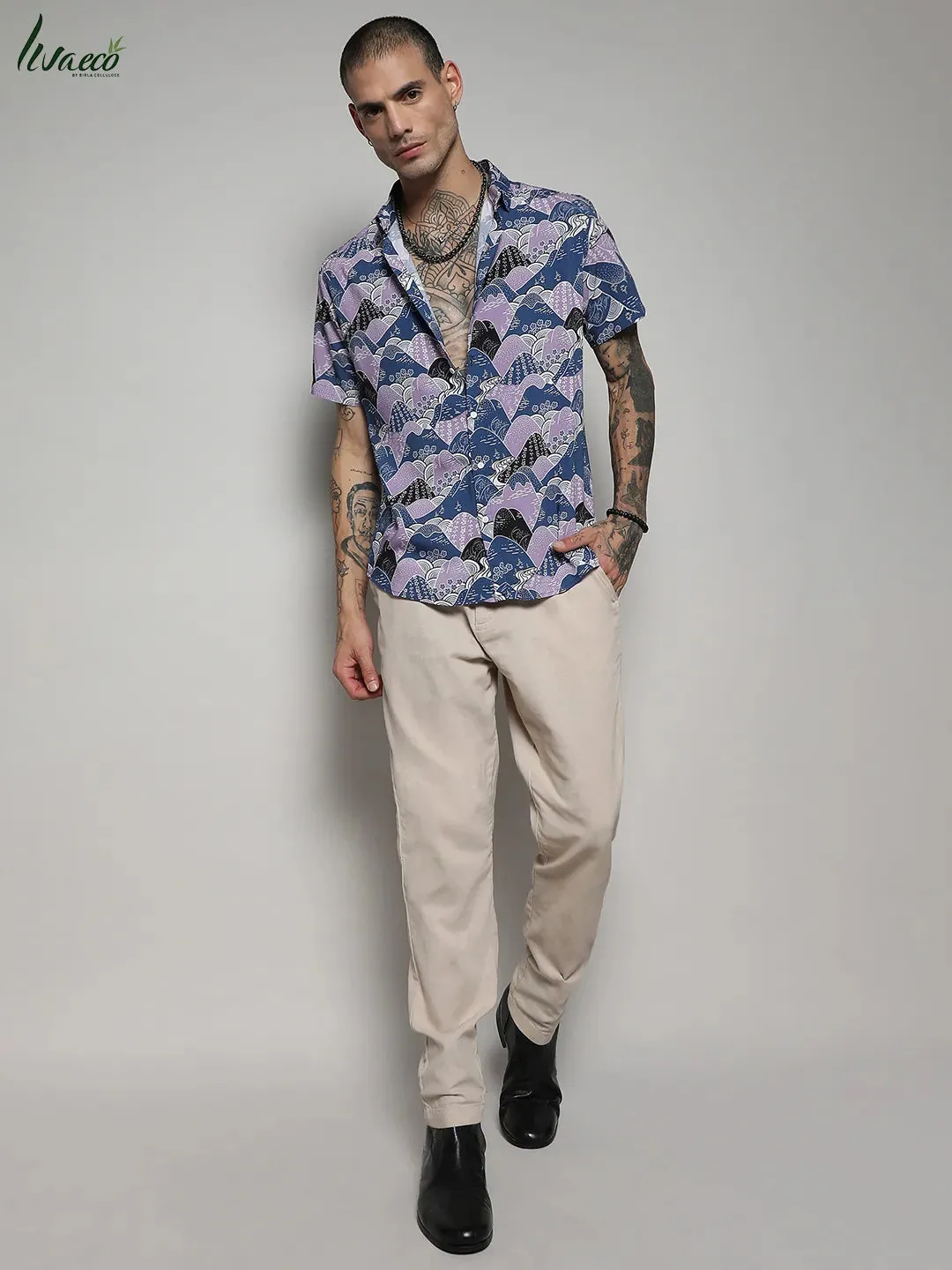 Ecoliva Contrast Landscape Shirt