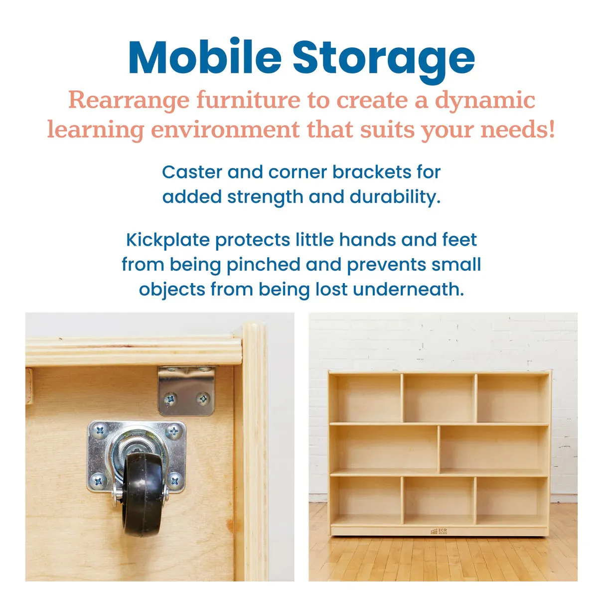 ECR4Kids 8-Compartment Mobile Storage Cabinet 八格移動儲物櫃