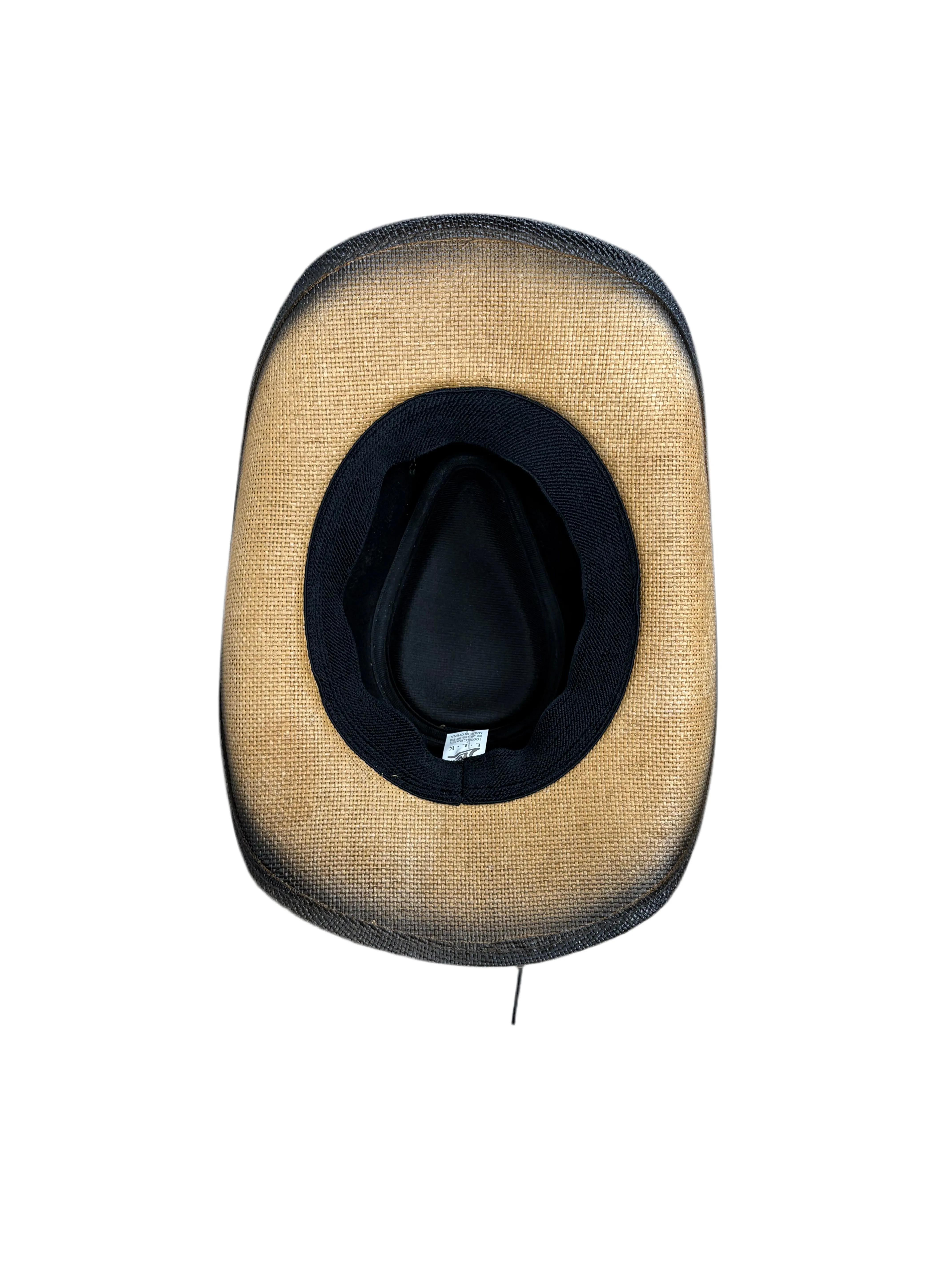 Ellie Cowboy Straw Hat- Brown with Black Band