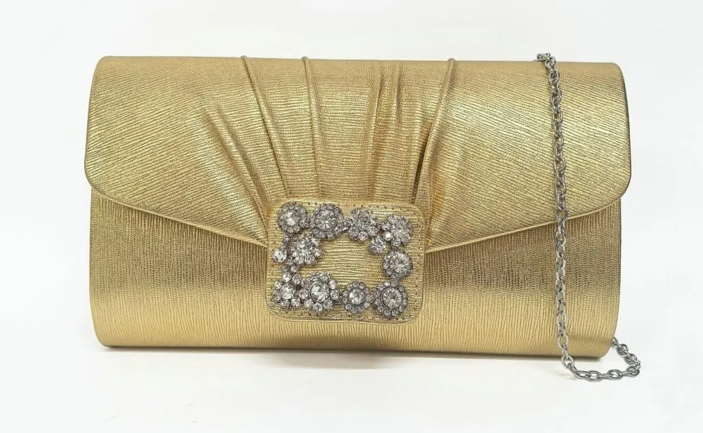 Evening Handbags Women 2025 Sparkly Pleated Clutch Purses Elegant Rhinestone Clutch Wedding Formal Cocktail Party