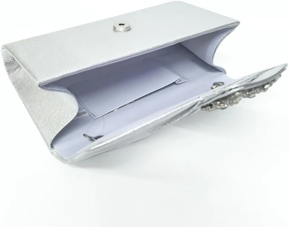 Evening Handbags Women 2025 Sparkly Pleated Clutch Purses Elegant Rhinestone Clutch Wedding Formal Cocktail Party