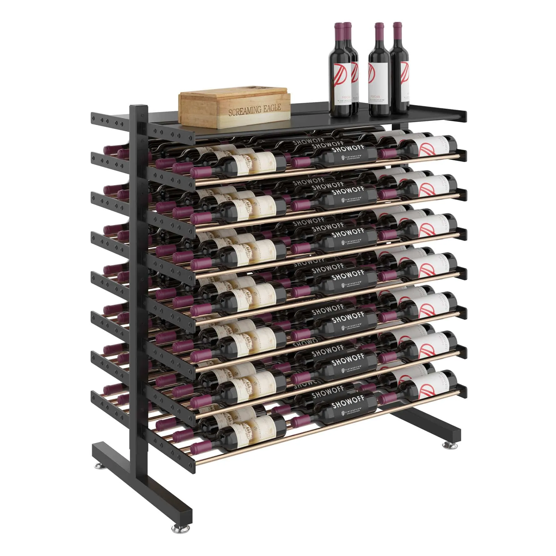 Evolution 126 Bottle Shelf Island Display Rack