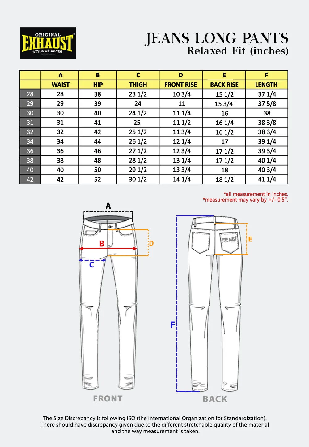 EXHAUST JEANS LONG PANTS [RELAXED FIT] 1836