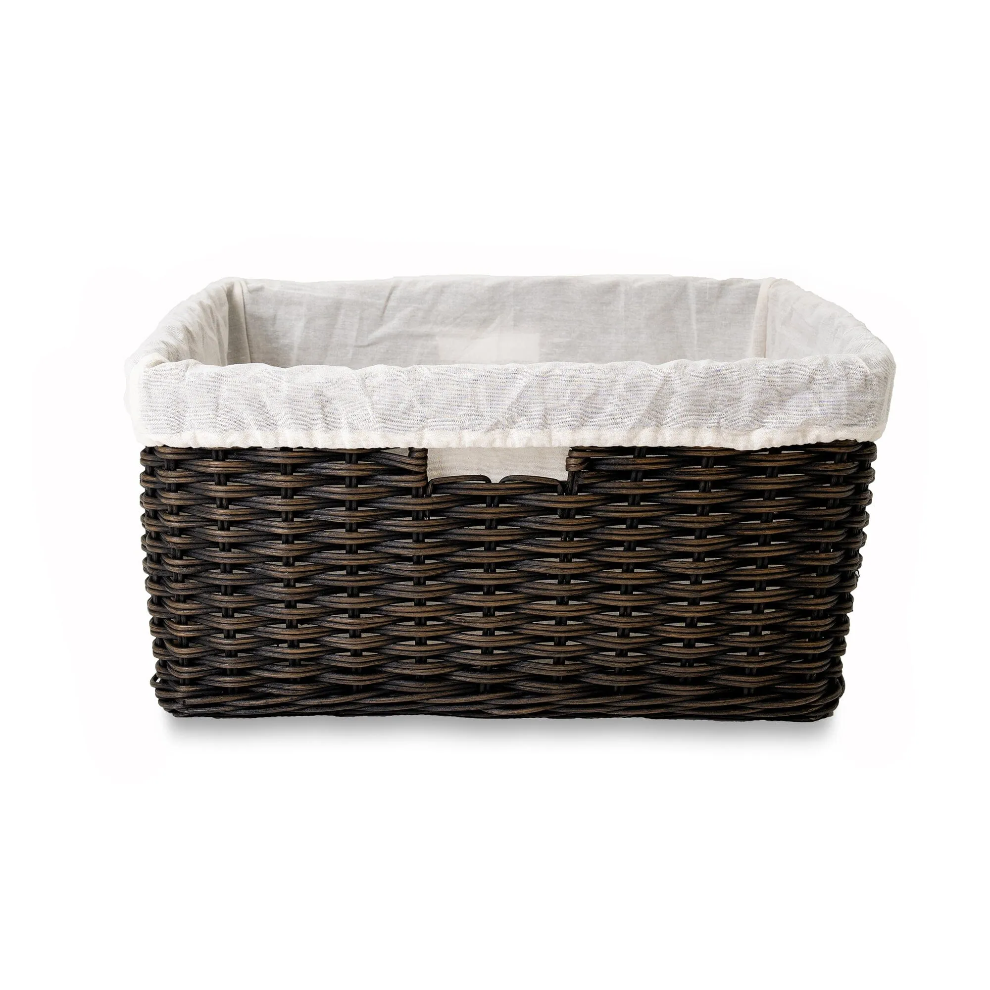 Fabric Basket Liner for Rectangular Deep Wicker Storage Basket