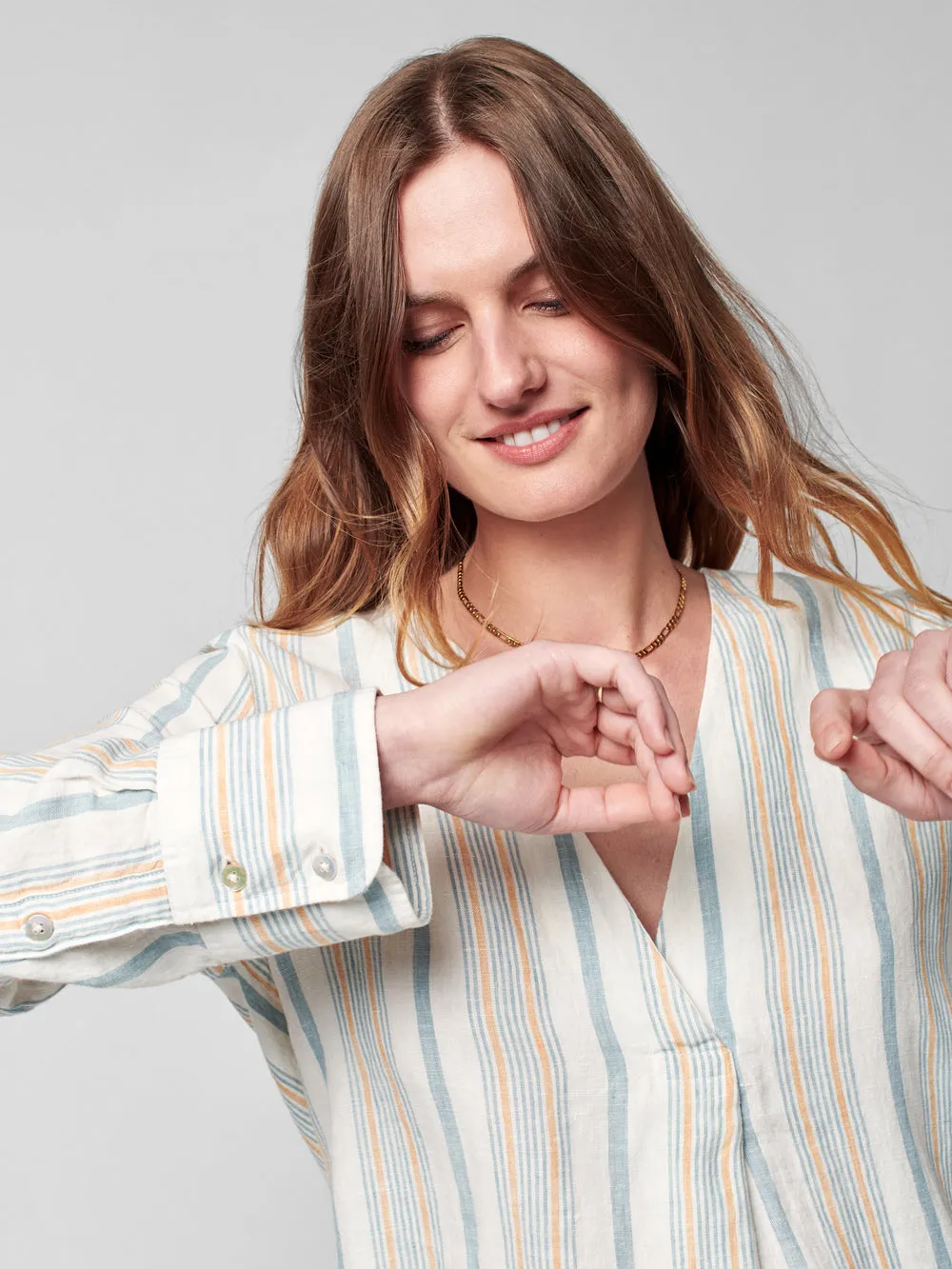 FINAL SALE - Faherty Beach Days Tunic in Luciano Stripe