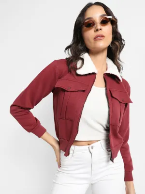 Flap Pocket Jacket With Fur Details