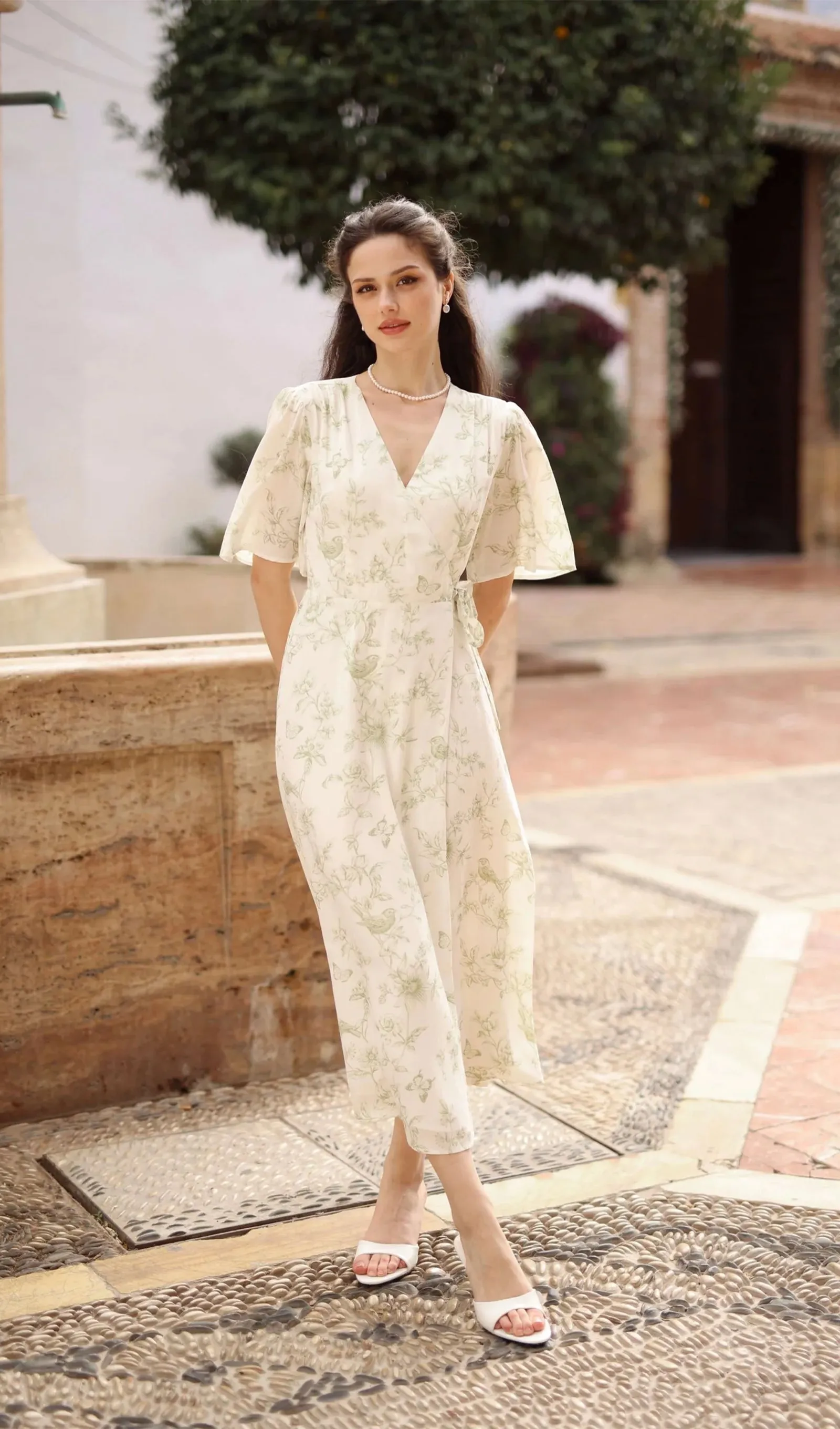 Flora Wrap Midi Dress