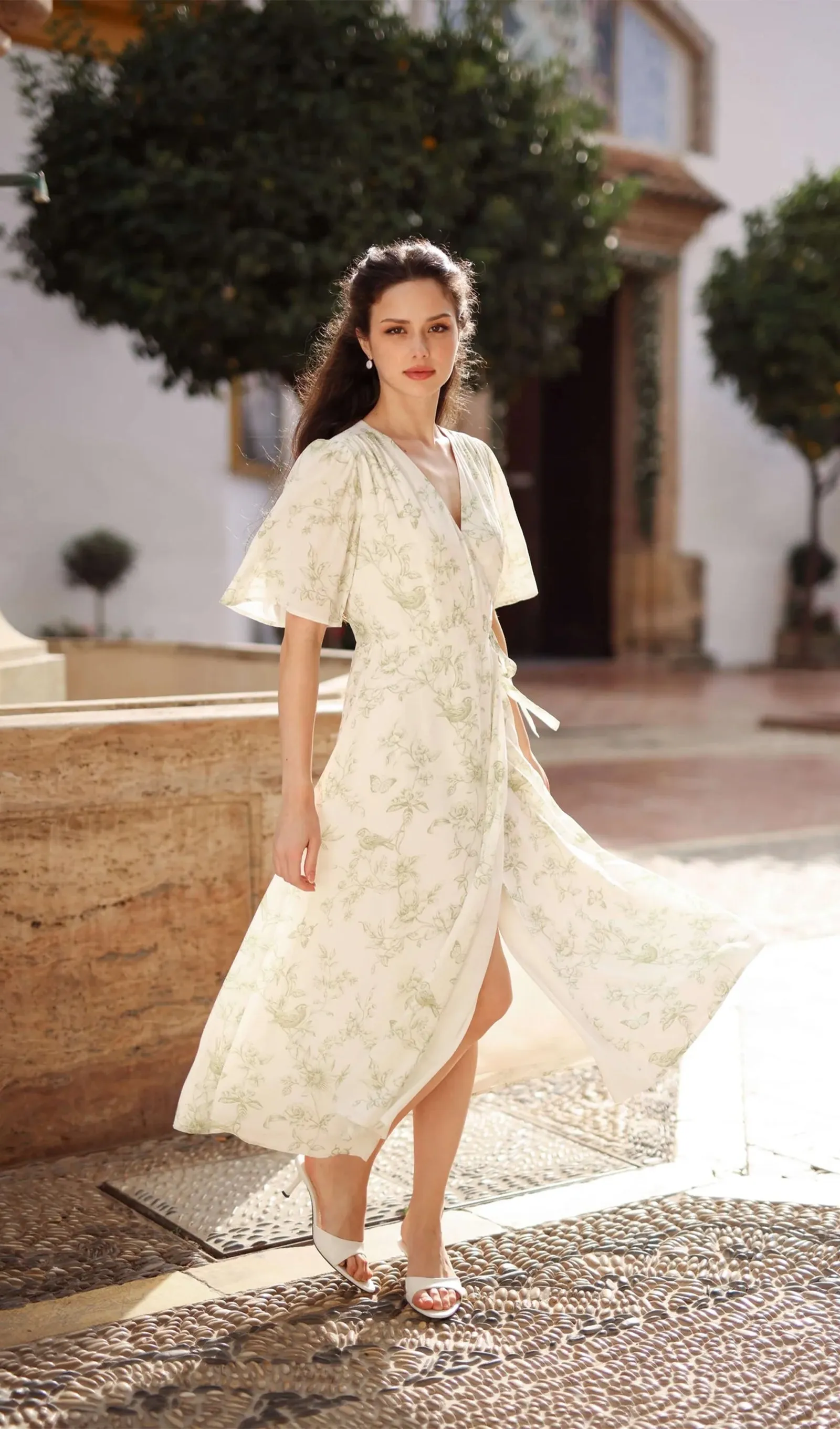 Flora Wrap Midi Dress