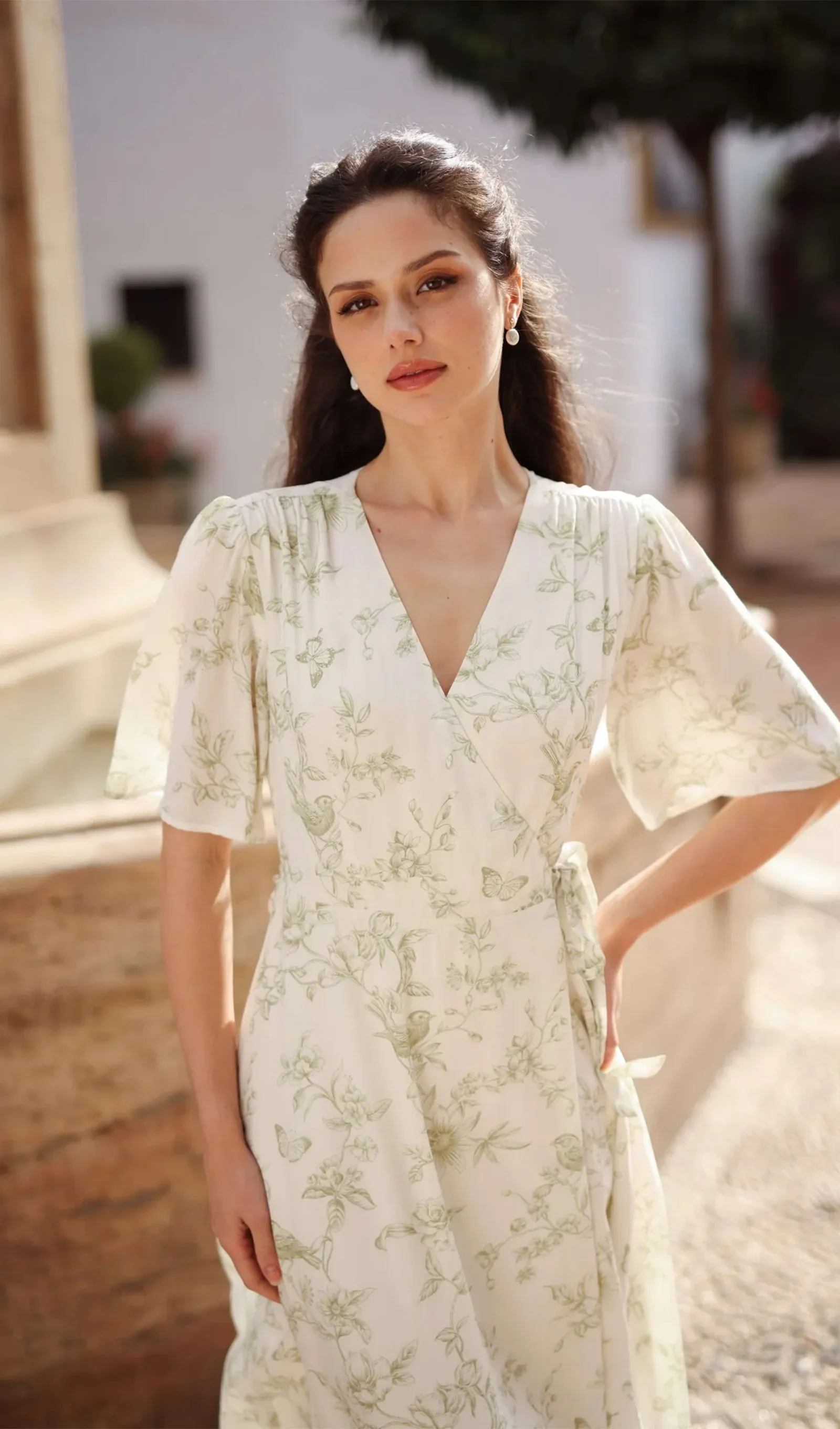 Flora Wrap Midi Dress