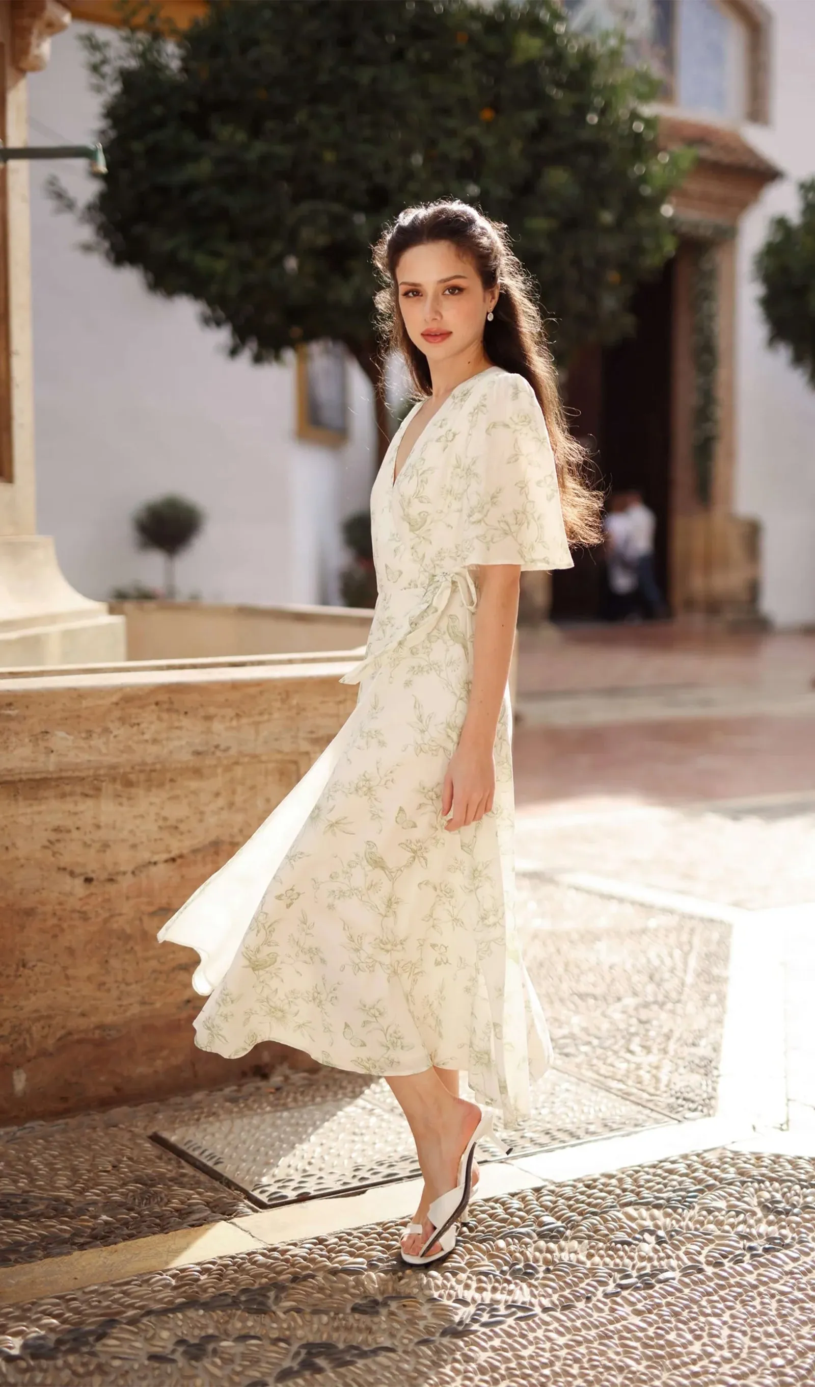 Flora Wrap Midi Dress