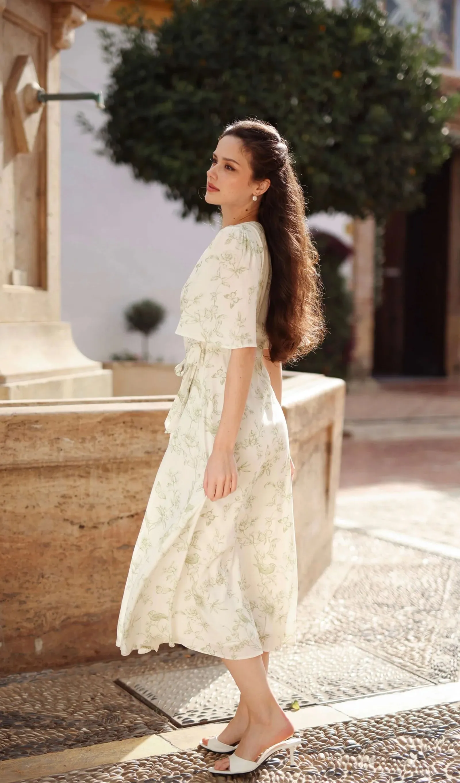 Flora Wrap Midi Dress