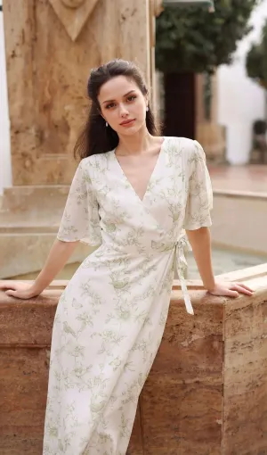 Flora Wrap Midi Dress