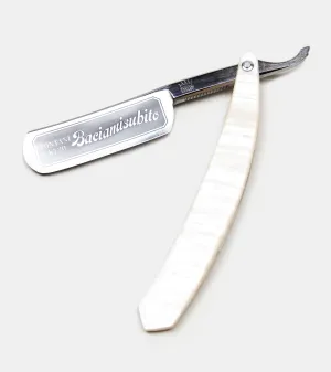 Fontani Straight Razor Baciamisubito Round with Fake Nacre Handle