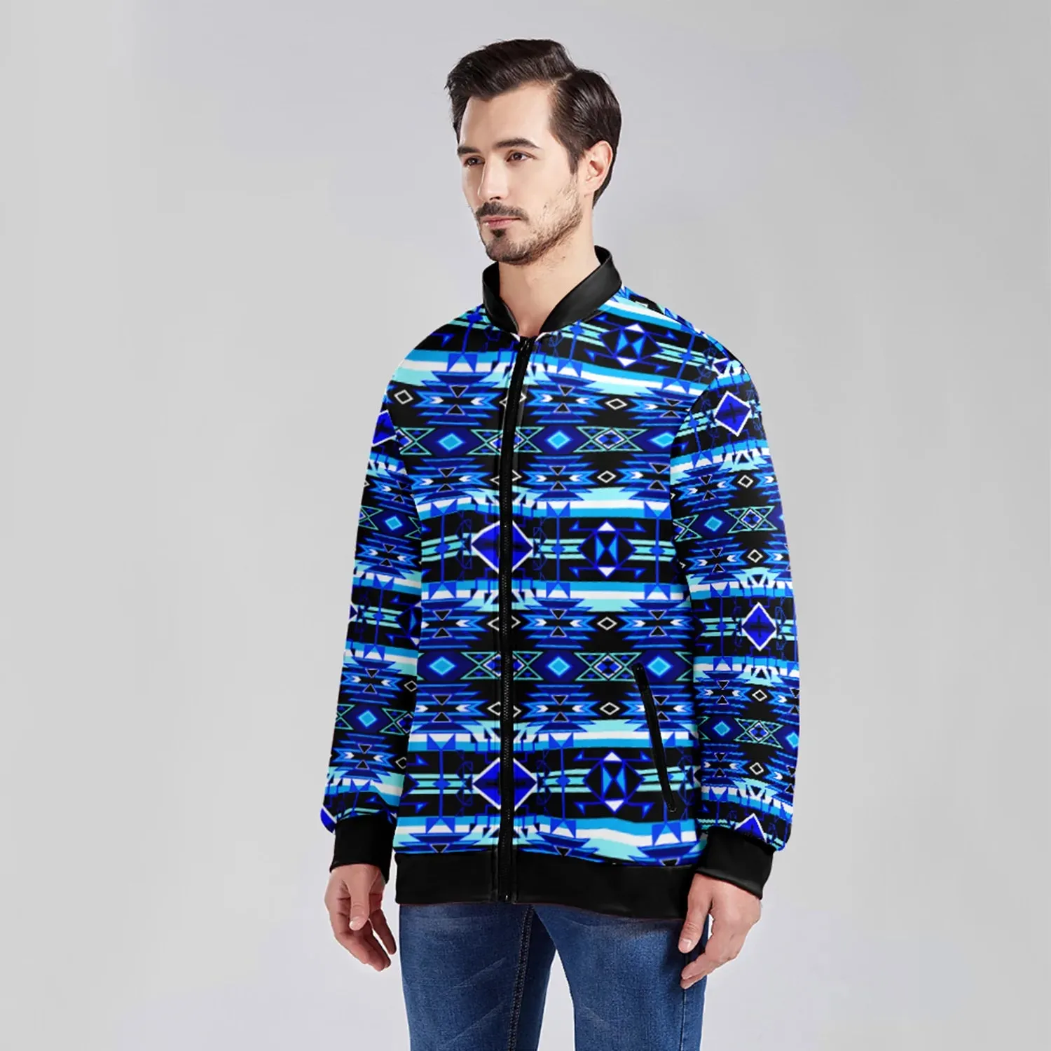 Force of Nature Winter Night Zippered Collared Lightweight Jacket