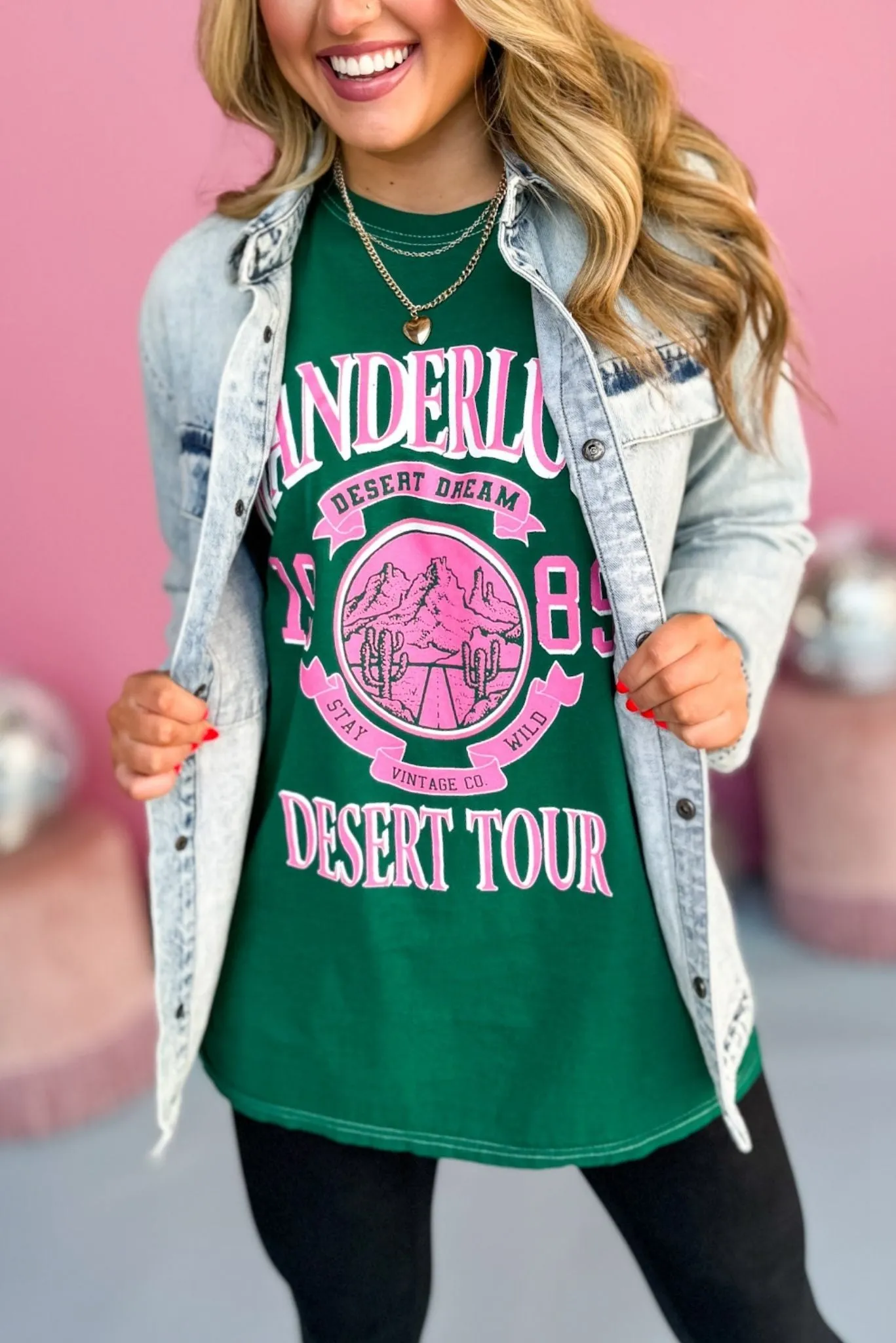 Forest Green Wanderlust Desert Graphic Tee