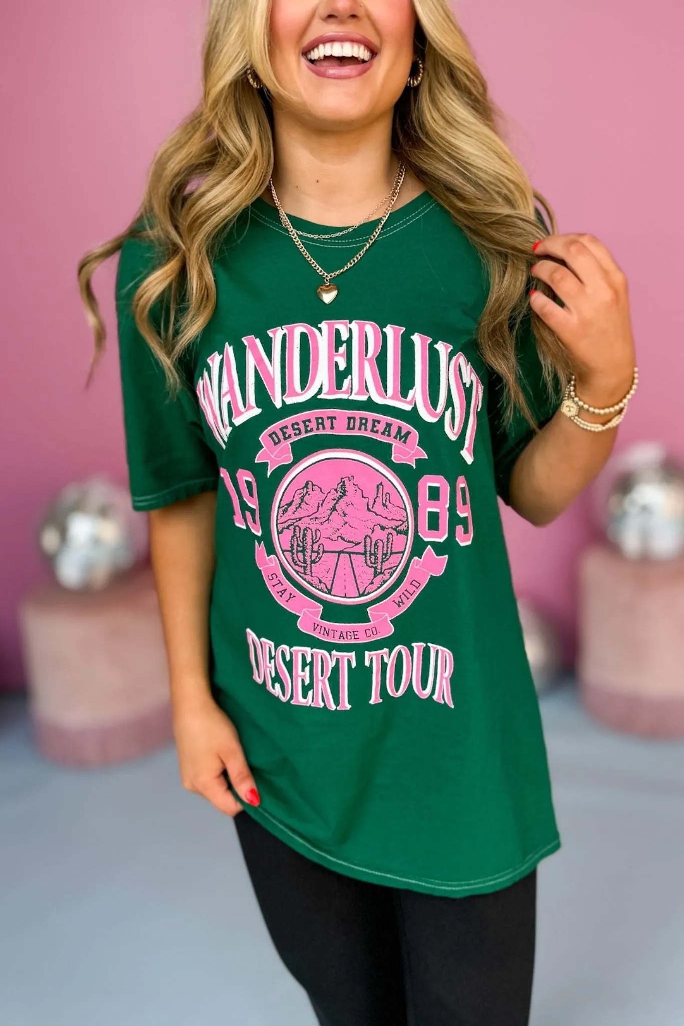 Forest Green Wanderlust Desert Graphic Tee