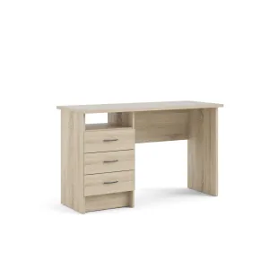 Function Plus Desk with 3 Drawers - Oak