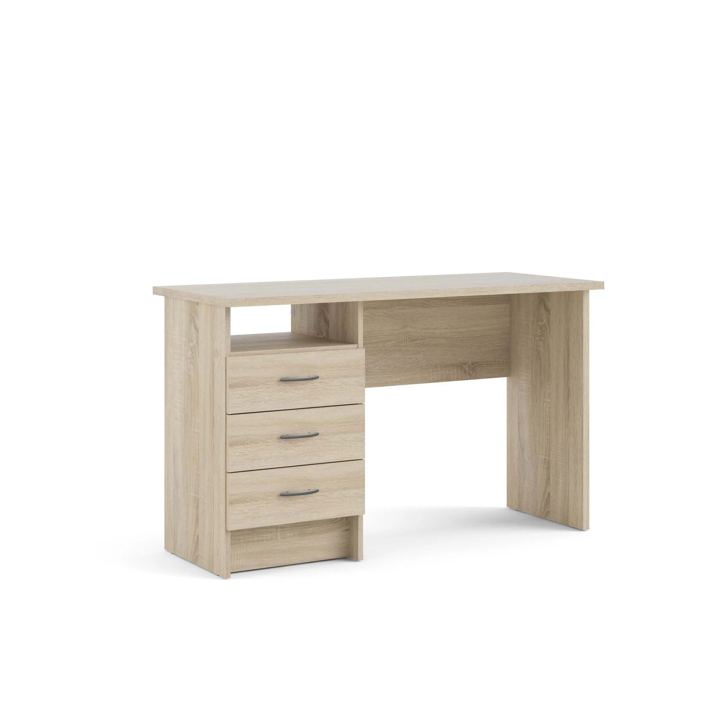 Function Plus Desk with 3 Drawers - Oak
