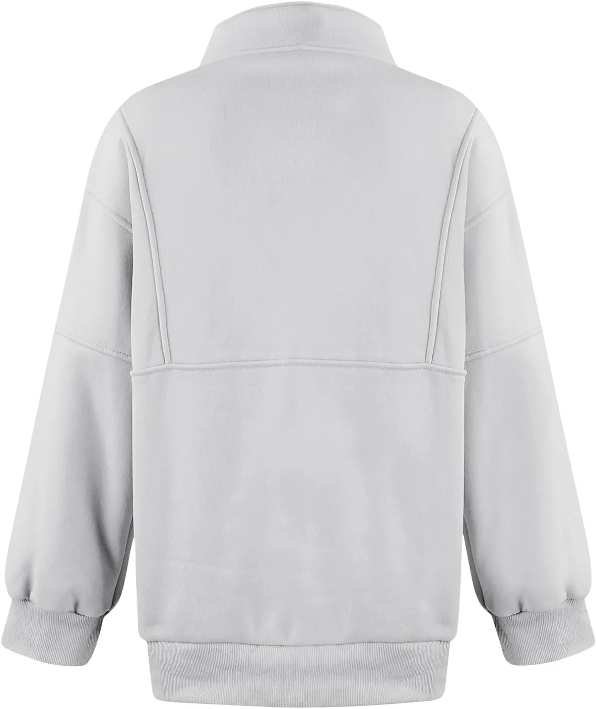 Funnel Neck Half Zip Sweatshirt Women Oversized Thumb Hole Fleece Pullover Lightweight Y2k Zip Up Comfy Hoodie