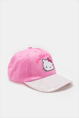 Girls Pink Hello Kitty Cap