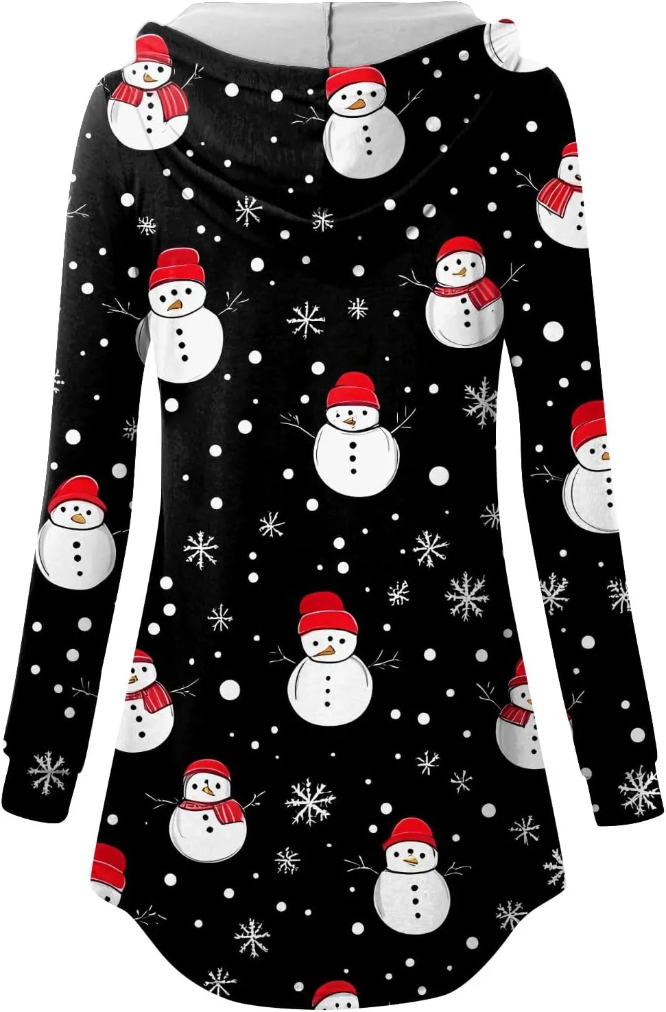 GOFULY Christmas Hoodie Womens Winter Oversized Button Shirt Drawstring Xmas Print Trendy Fall Tunic Tops Christmas Clothes
