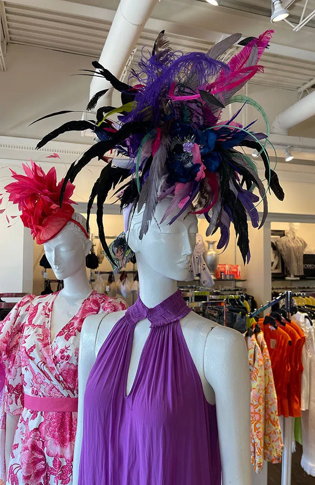 Good Fortune Purple Theme Fascinator