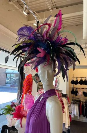 Good Fortune Purple Theme Fascinator