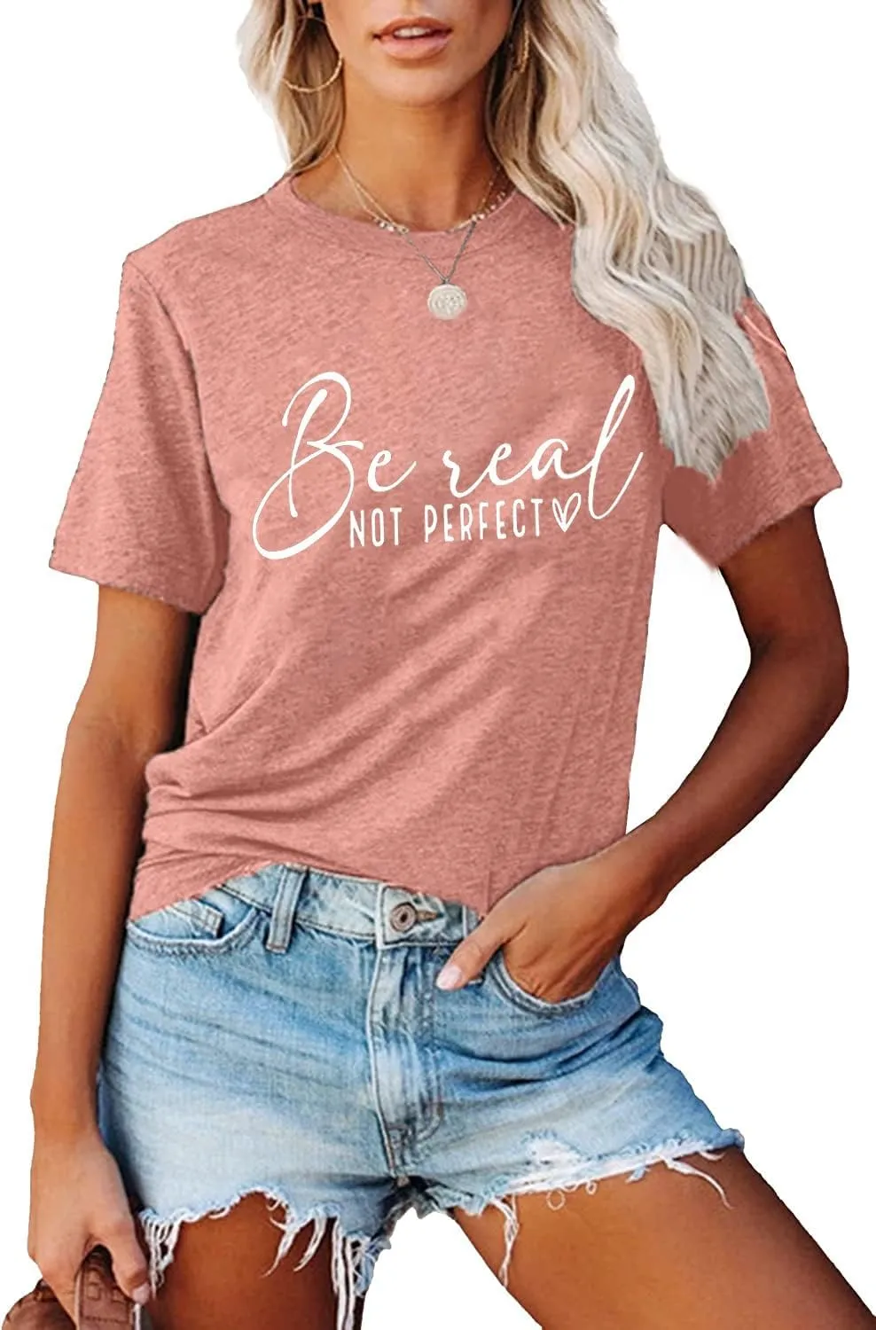 Graphic Tees for Women Be A Nice Human Letter Print Shirts Cute Love Heart Graphic Funny Summer Casual Short Sleeve Tops