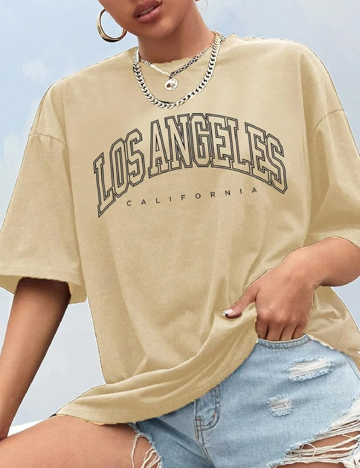 Graphic Tees for Women Casual Loose Fit Womens Tops Oversized Crew Neck T Shirts Summer Trendy Short Sleeve T-Shirt