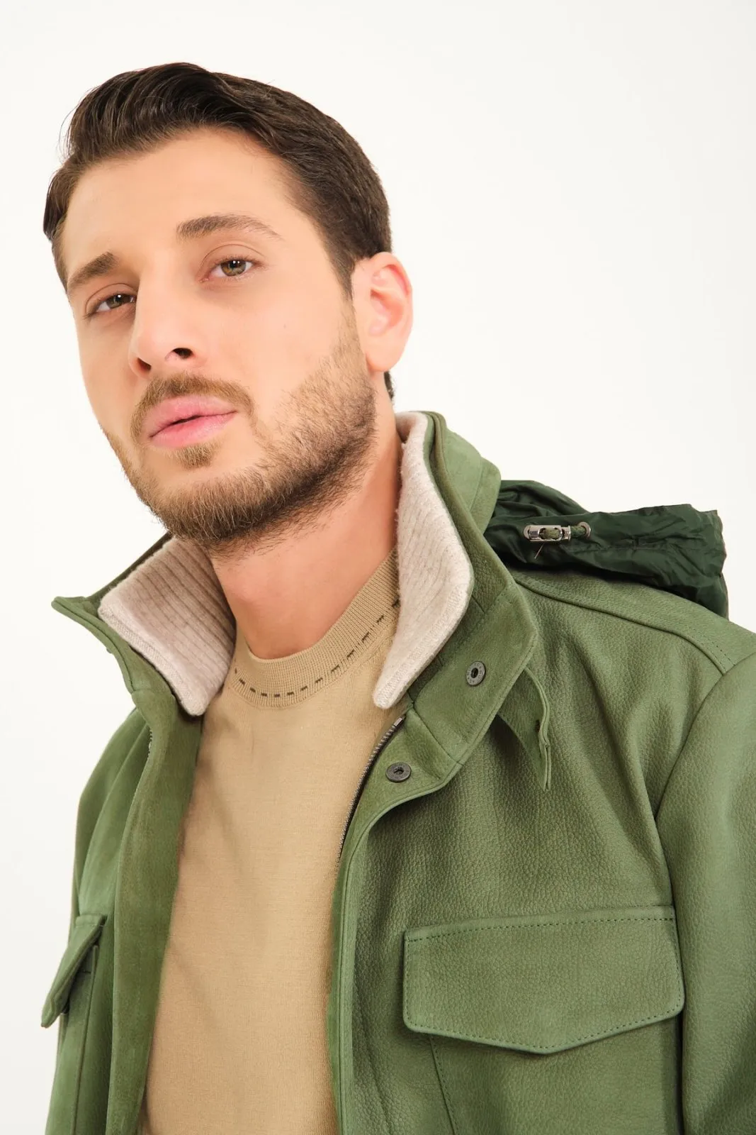 Green Suede Leather Jacket