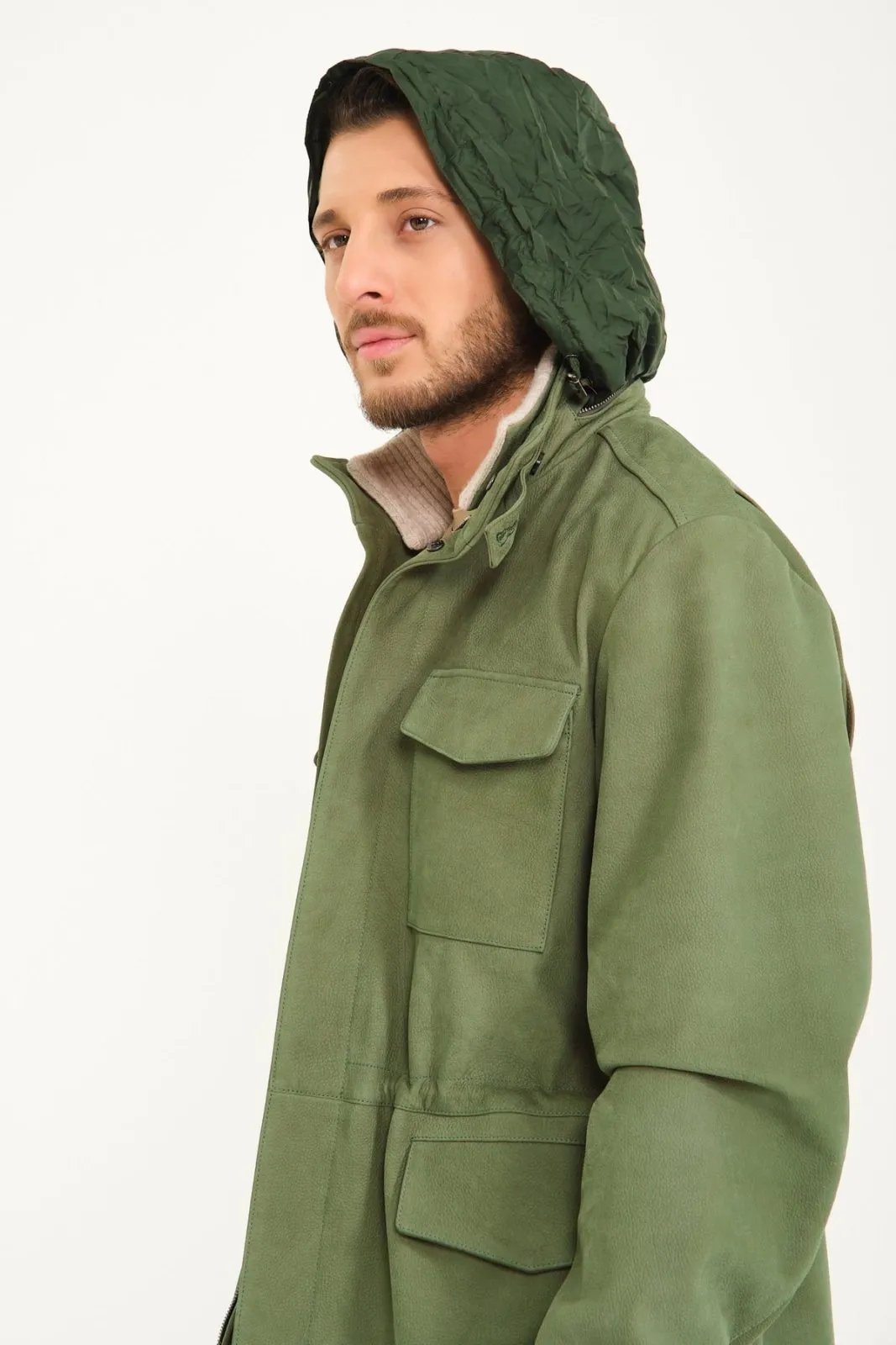 Green Suede Leather Jacket