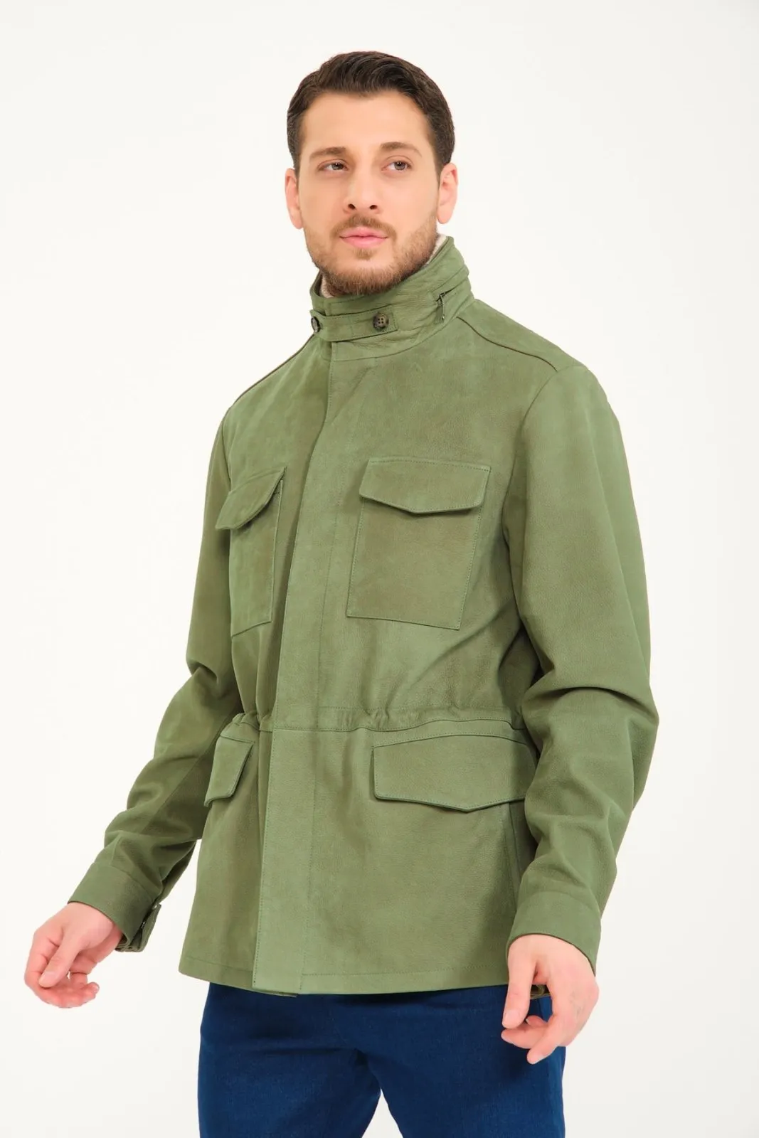 Green Suede Leather Jacket