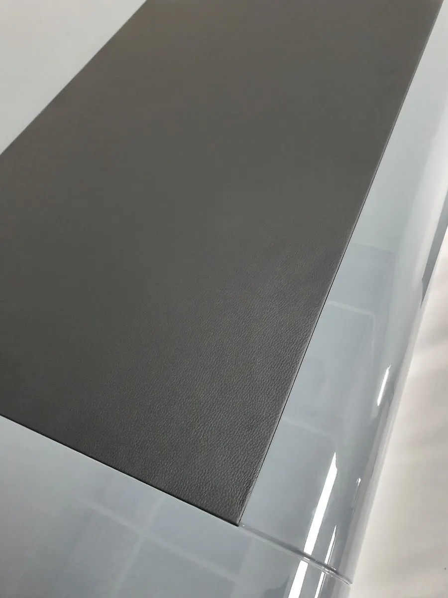 Grey Gloss Executive Office Desk with Pedestal and Return - 1600mm or 1800mm - 1861-GREY