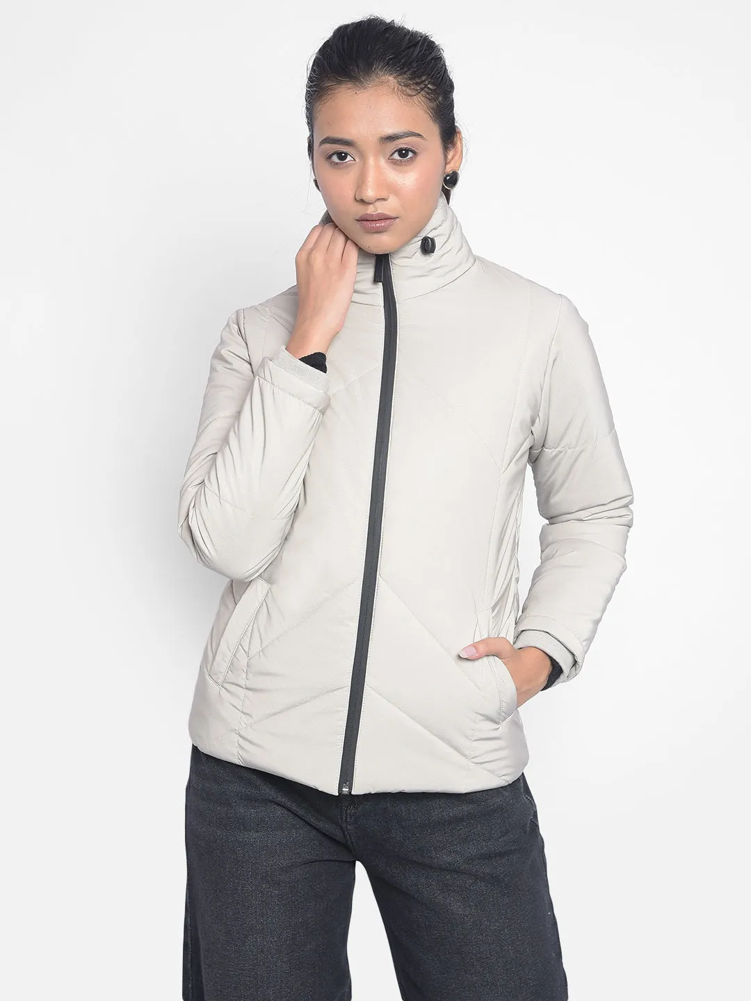 Grey Puffer Jackets