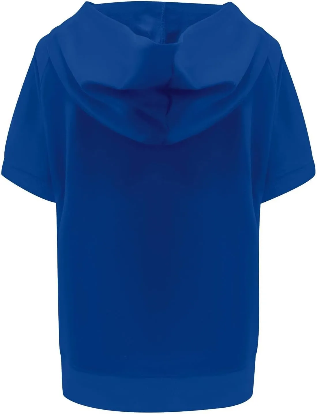 Half Zip Sweatshirt Women Oversized Short Sleeve Hoodies Casual Pullover Tops Loose Fit Summer Shirts with Pockets